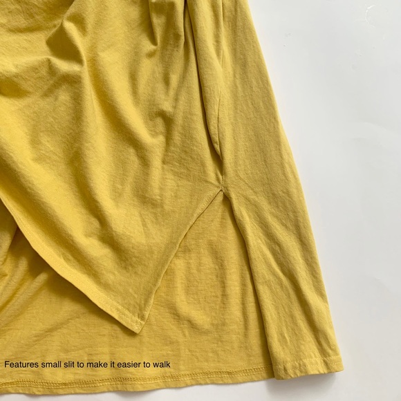 TRENDY | KOREAN STYLE FASHION T-SHIRT KNOTTED DRESS COTTON MIDI OVERSIZED - Picture 5 of 8